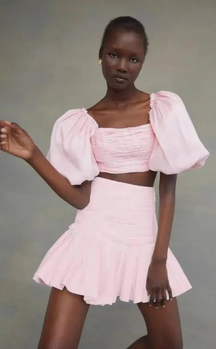 Aje Myriad Pink Tiered Mini Skirt photo 3