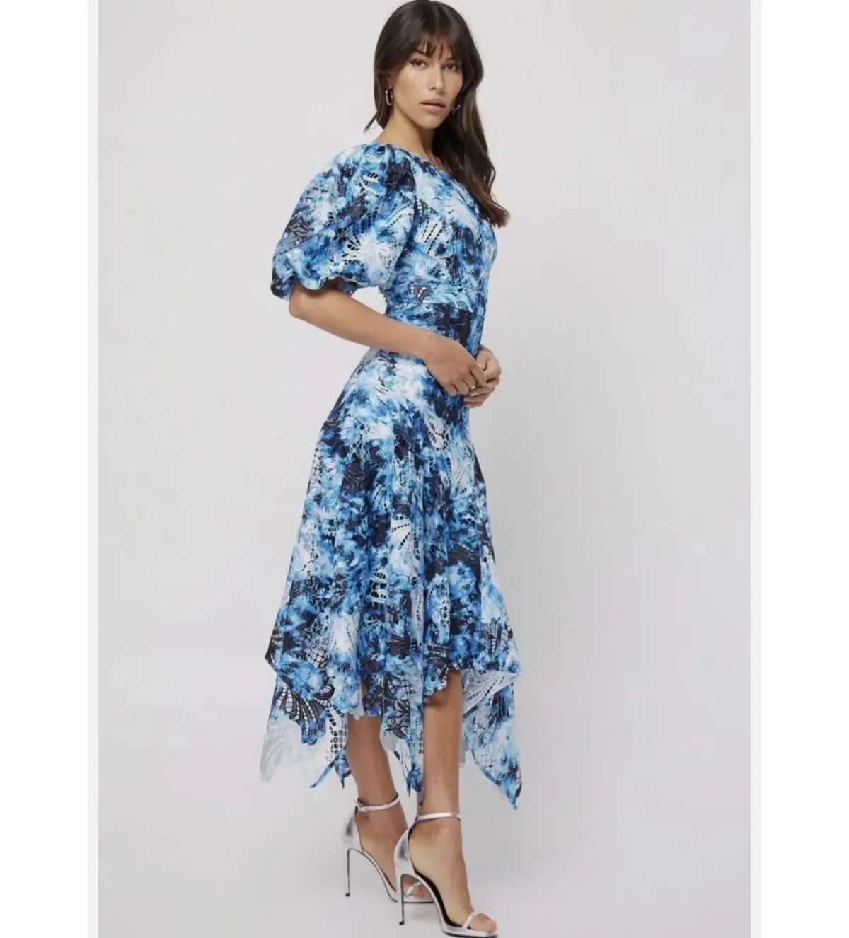 Mossman High Rise Maxi Dress in Blue Tie Dye Size AU 14 photo 3