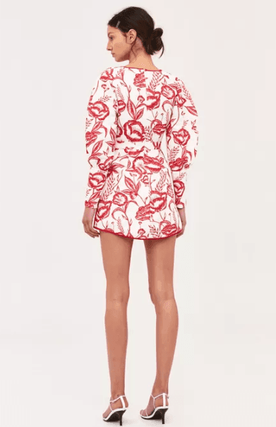 C/MEO Collective White Lie Long Sleeve Mini Dress Print Size 10 photo 3