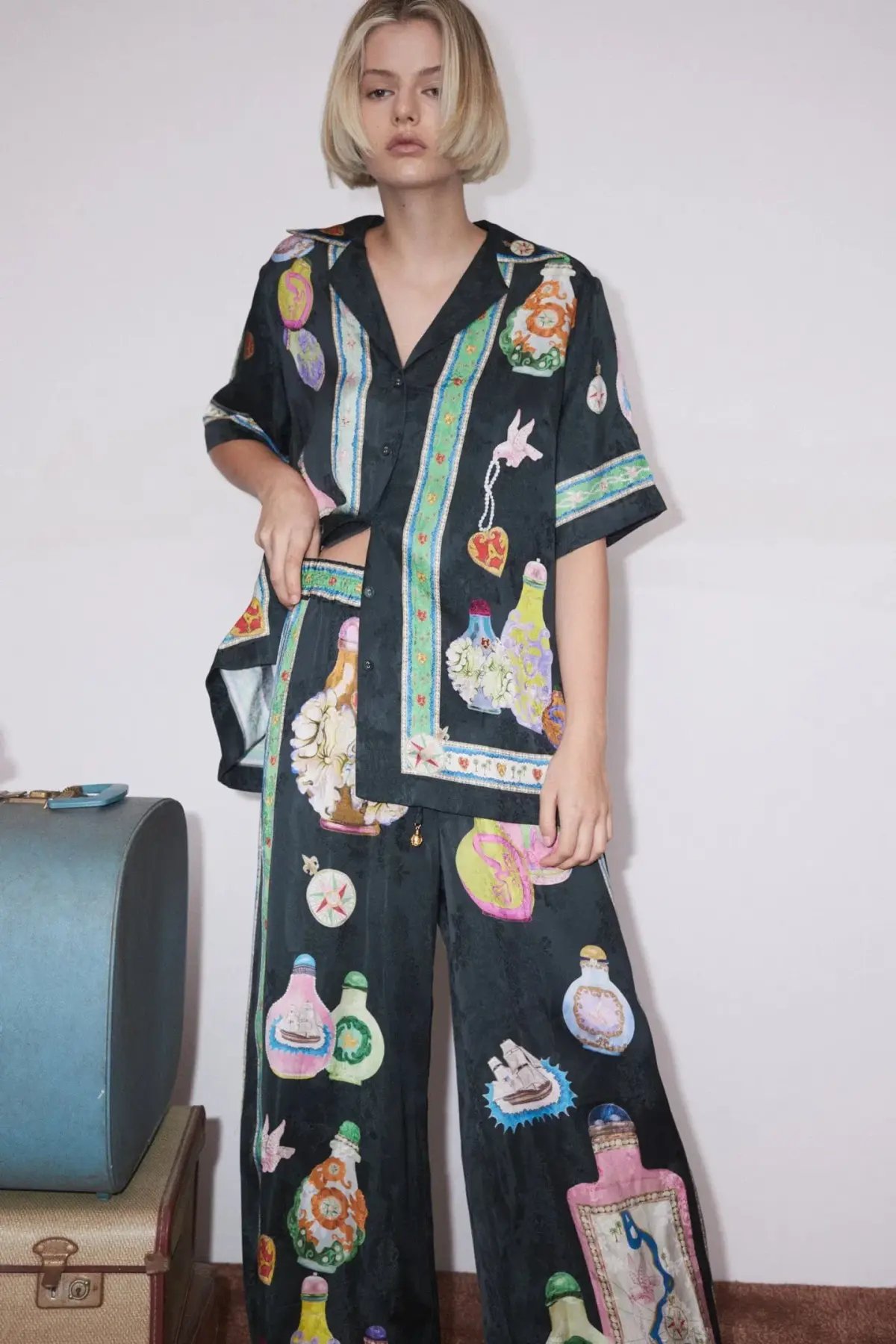 Alemais Royal Set Top and Pants Set Print Size 12 photo 2