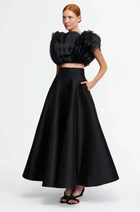 Acler Warburton Top and Skirt Set Black Size AU 12 photo 3
