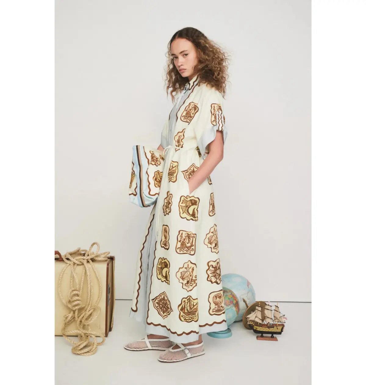 Alemais Relic Shirtdress Print Size AU 16 photo 4