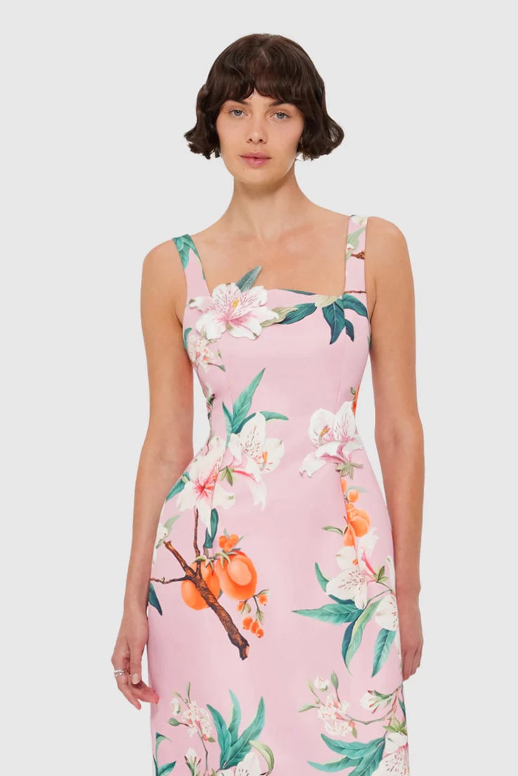 Leo Lin Larissa Midi Dress - Lavish Print in Pink photo 2