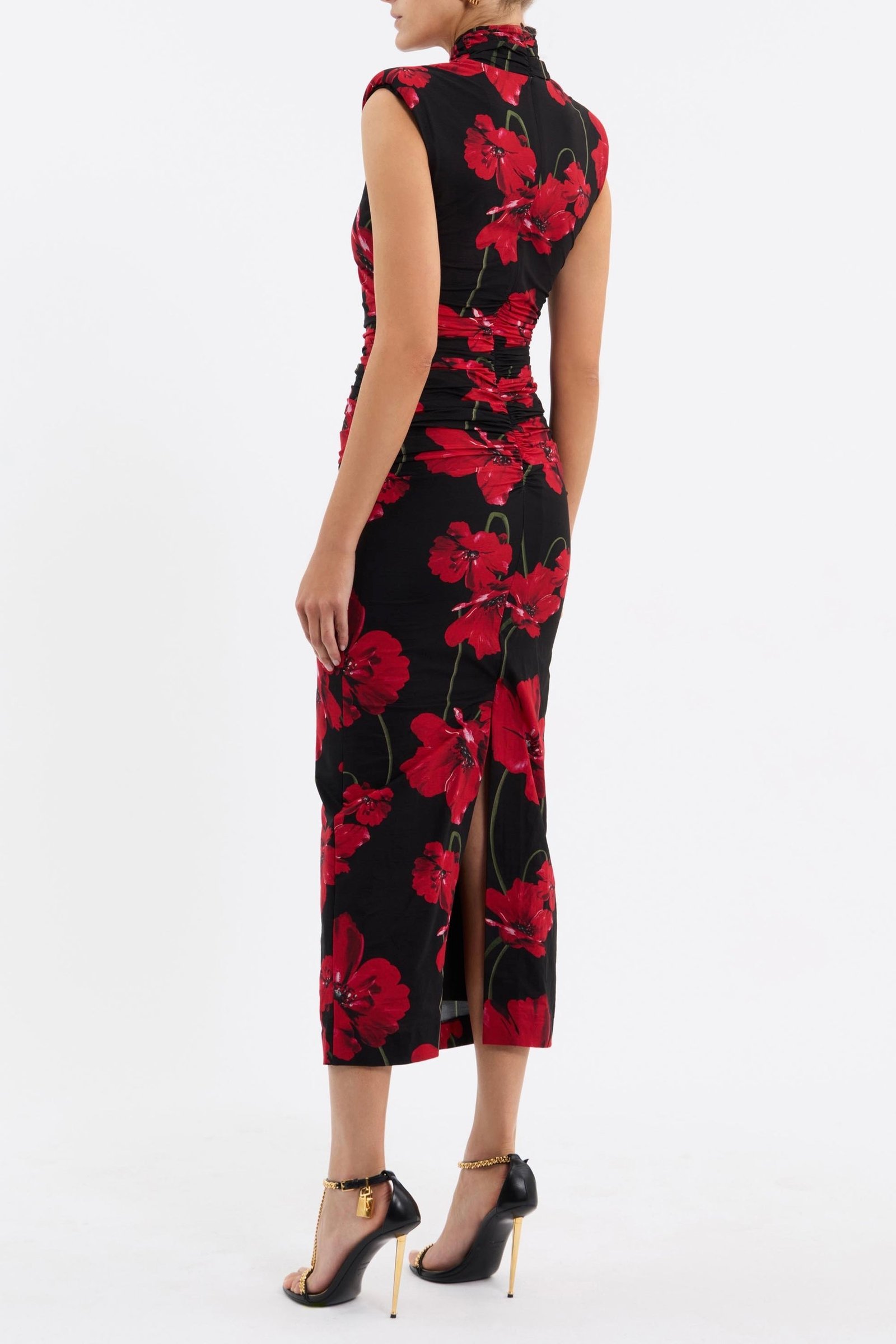 REBECCA VALLANCE POPPY FIELDS MIDI DRESS - PRINT photo 3
