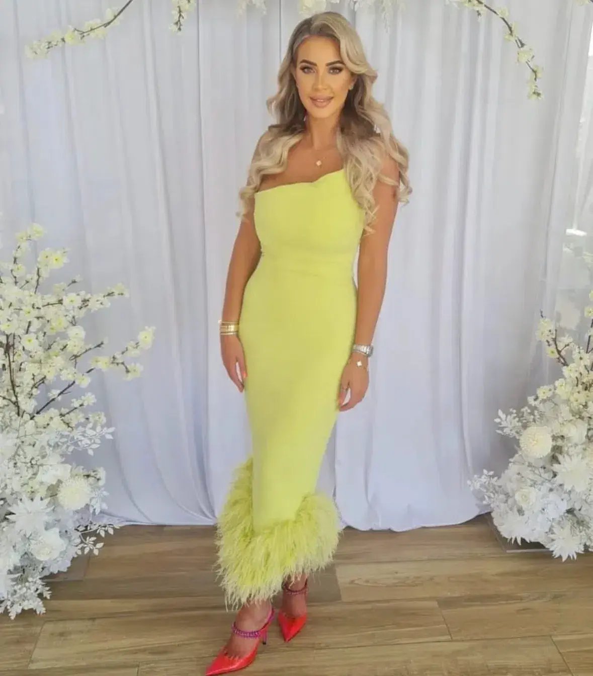 House of CB Alessia Midi Dress in Lime Size M/Au 10 photo 2