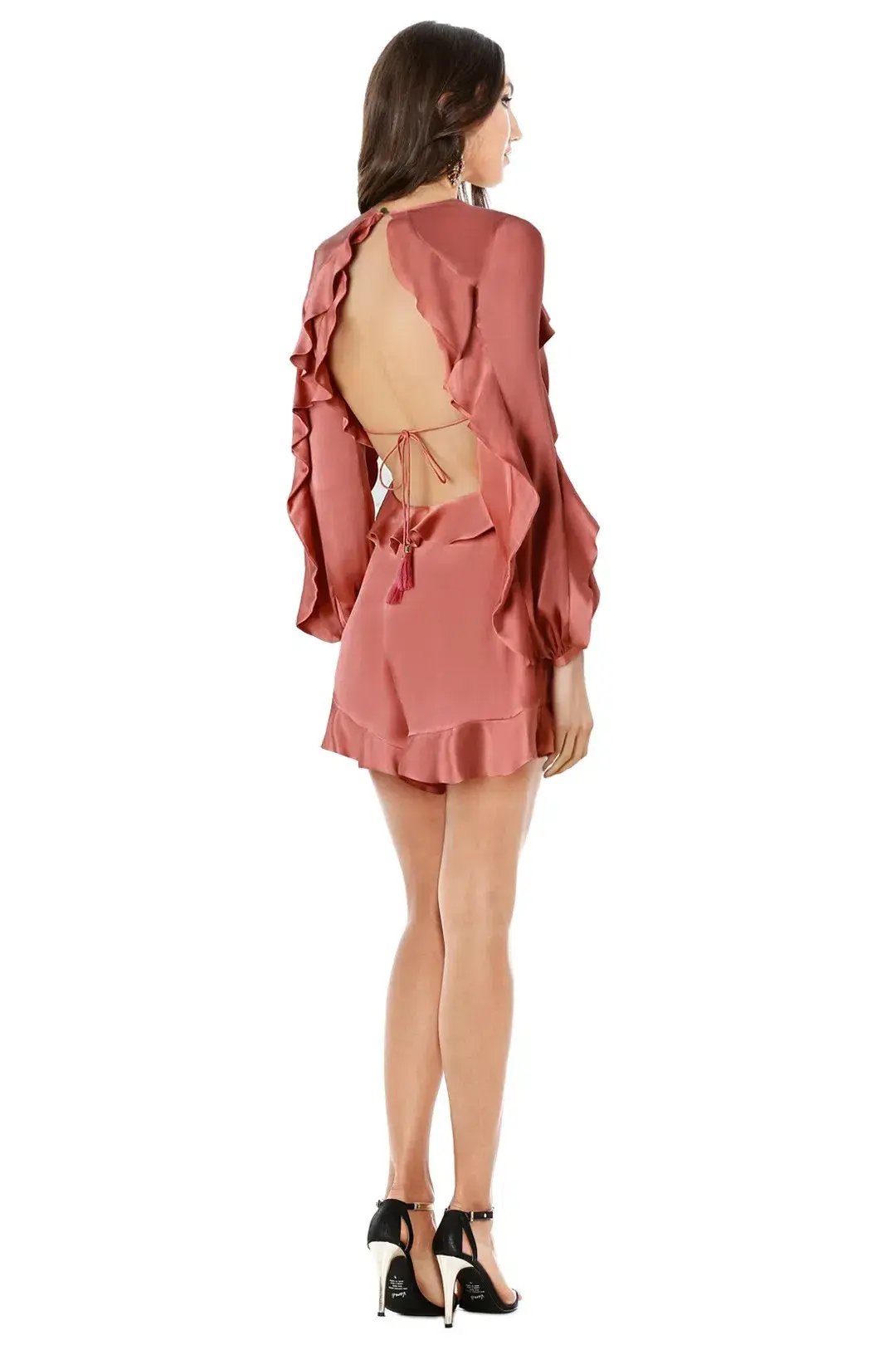 Zimmermann Winsome Flutter Playsuit Guava Size 8 photo 3