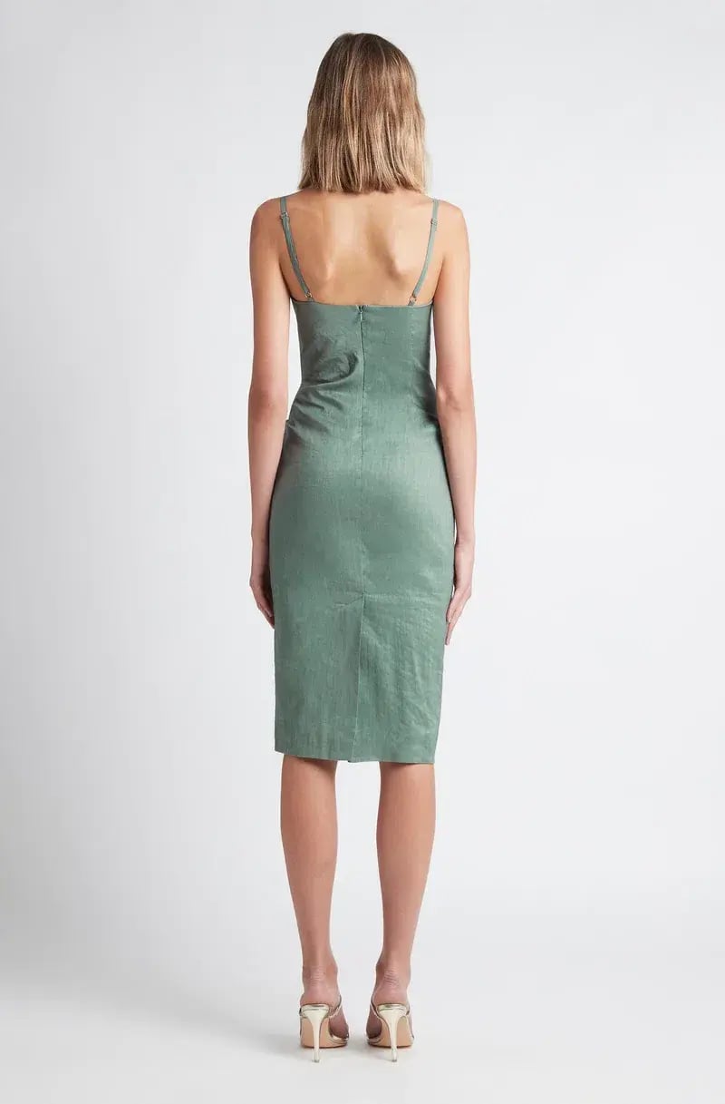 Sheike Vortex Midi Dress Sage Green Size 8 photo 4