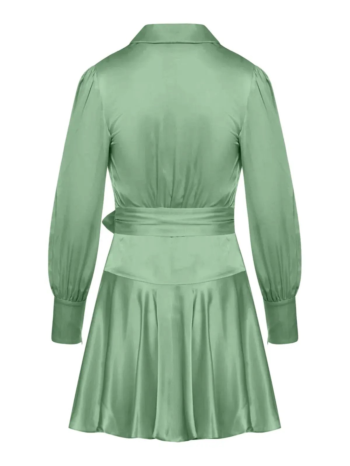 Zimmermann Silk Wrap Mini Dress Matcha Size 0/AU 8 photo 3