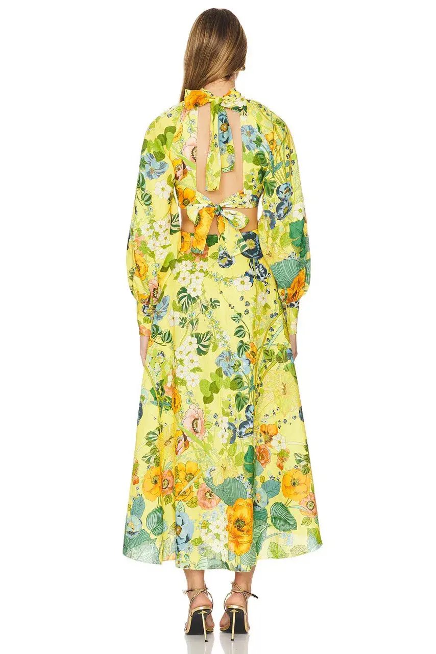 Alemais Cresida Cut Out Midi Dress Multi Size 10 photo 3