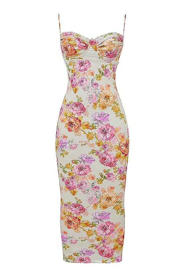 House of CB Josefina Maxi Dress in Ivory Floral Size S / AU 8 photo 5