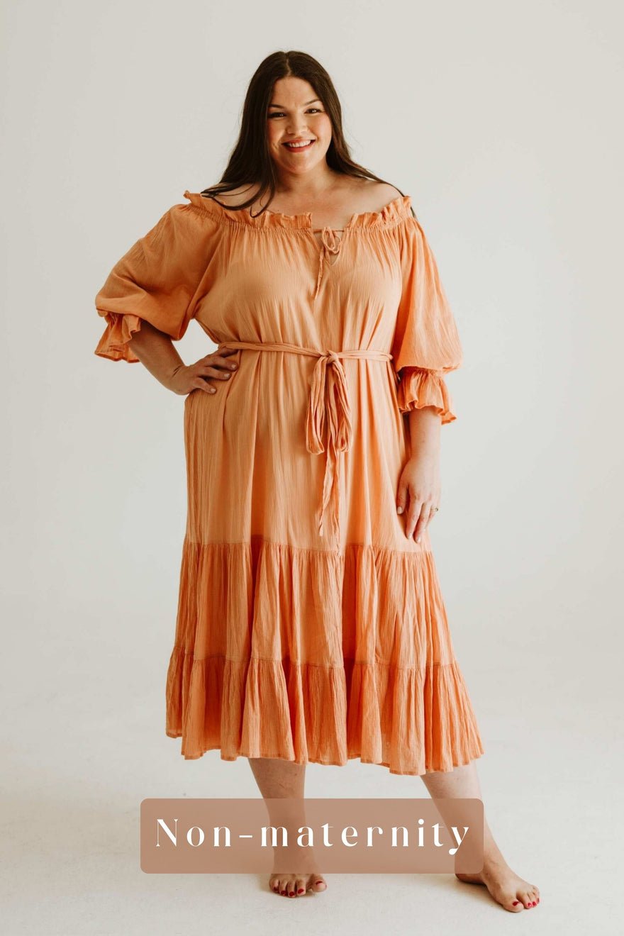 Hazel & Folk Emmaline Maxi Gown - Toasted Peach photo 4