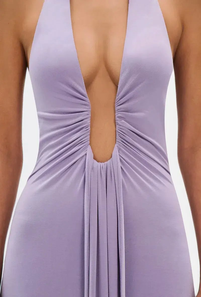 Misha Jennifer Cupro Maxi Dress Lilac Size 6/XS photo 2