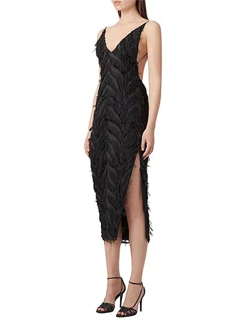 Camilla and Marc Farrah Fringed Dress Black Size 14 (Fits a 10) photo 5