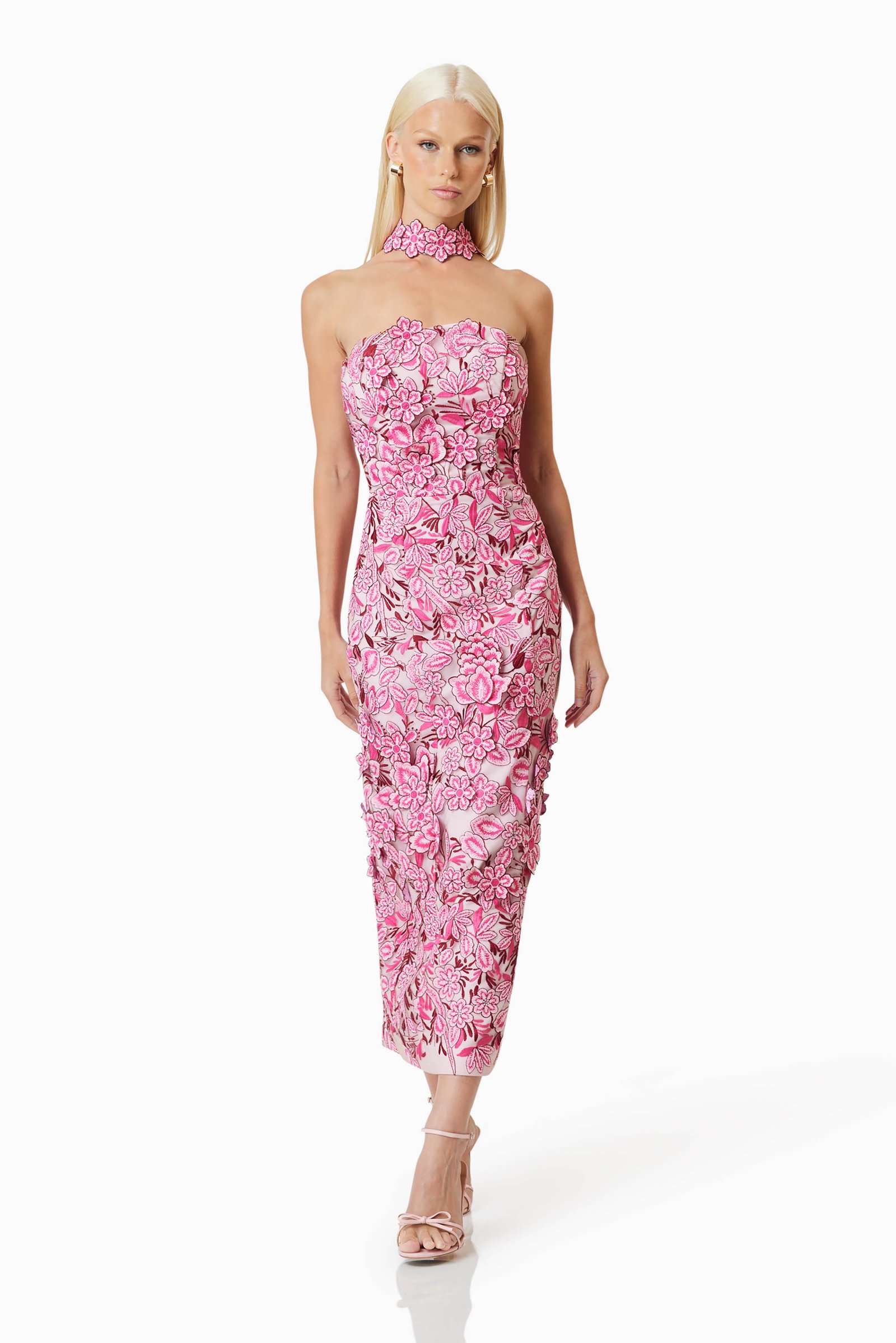 ELLIATT ROSEATE MIDI DRESS - PINK photo 2