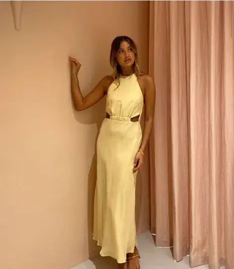 Viktoria & Woods Fluorescent Midi Dress Soybean Size 8 photo 4