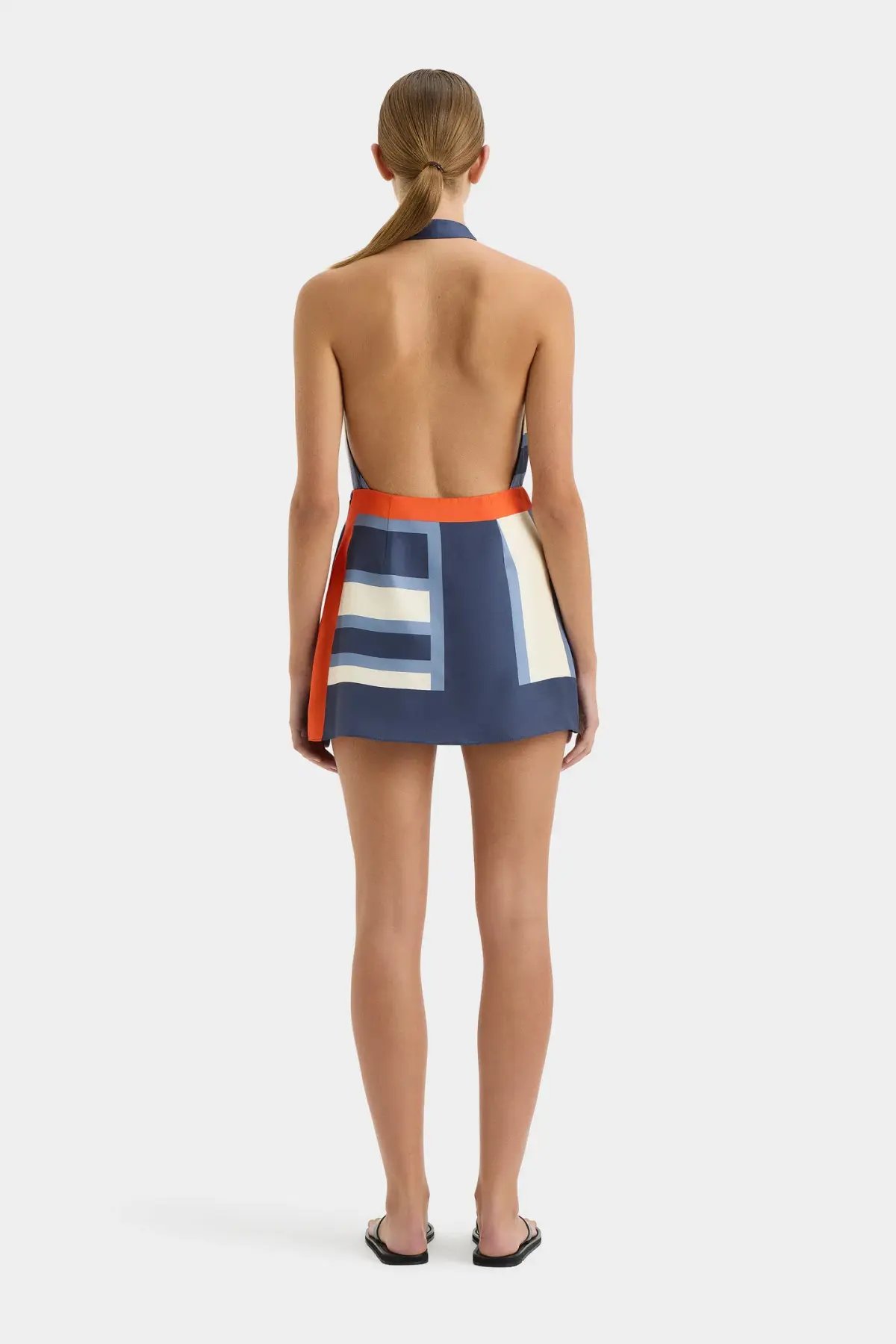 Sir the Label The Dazed Wrap Halter Mini Dress Studio Print Size 6 photo 2