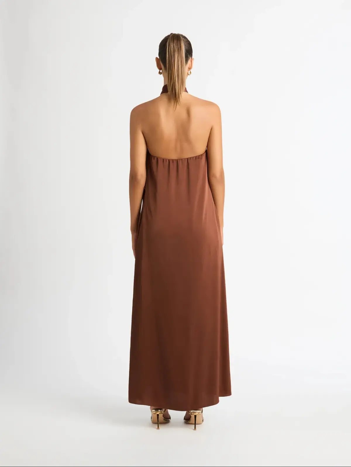 Sheike Destiny Maxi Dress Brown Size 10 photo 2
