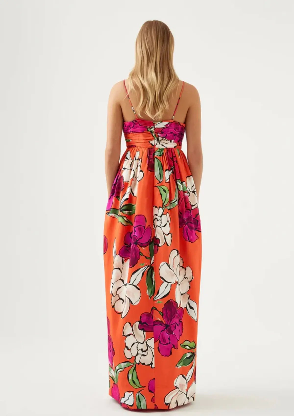 Aje Monument Tulip Maxi Dress Vivid Camellia Size 10 / M photo 3