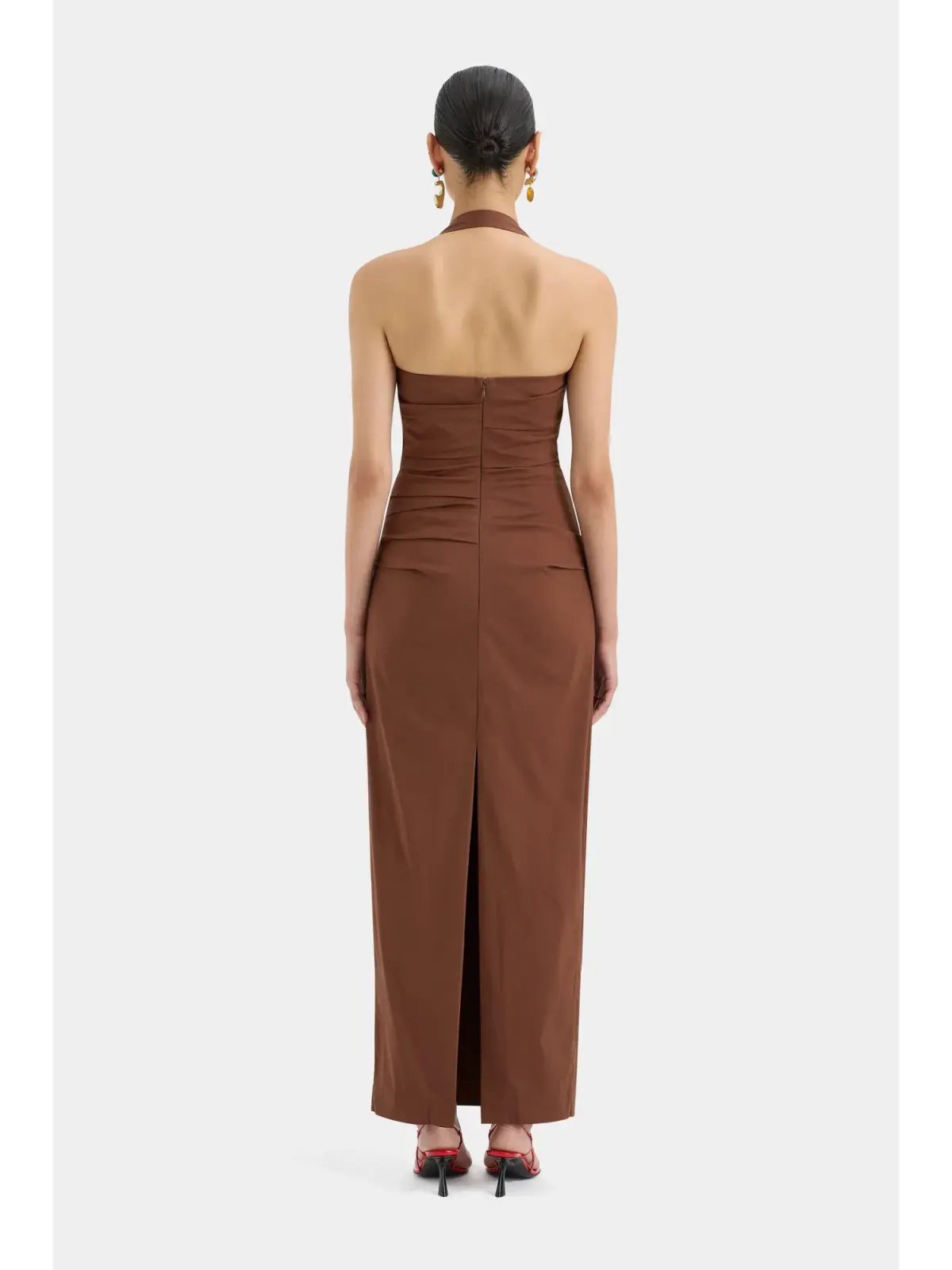 Sir The Label Nikki Maxi Dress Brown Size AU 8 photo 4