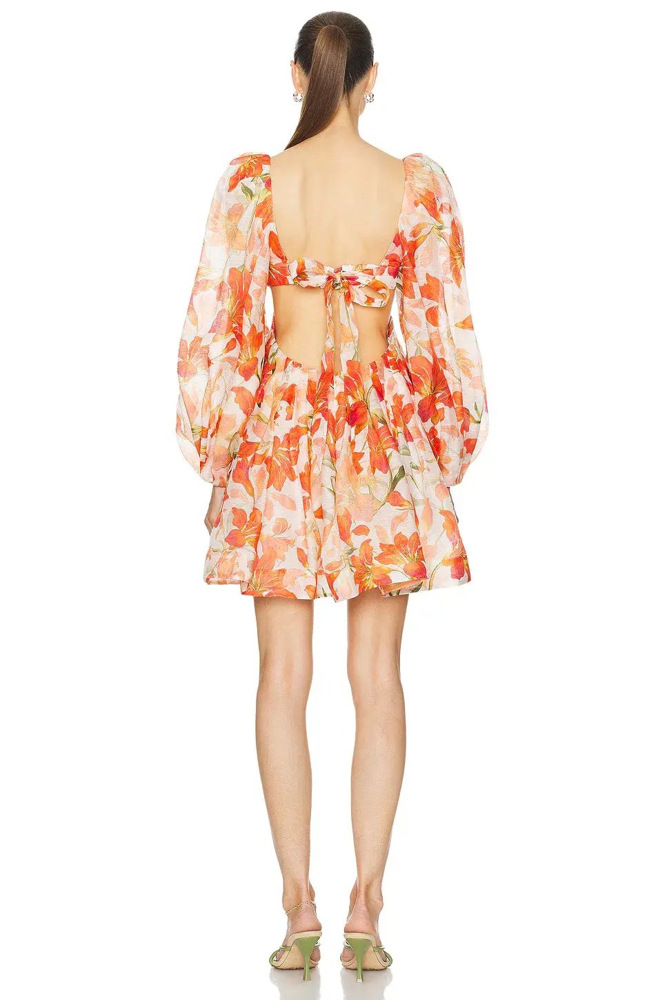 Zimmermann The Tranquillity Bralette Mini Dress in Red Lily Size 1 / AU 10 photo 2