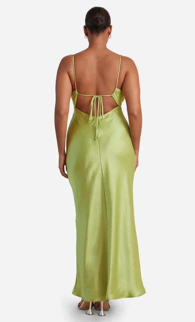 Bec & Bridge Julieta V Neck Maxi Dress Lime Green Size 6 / XS photo 3