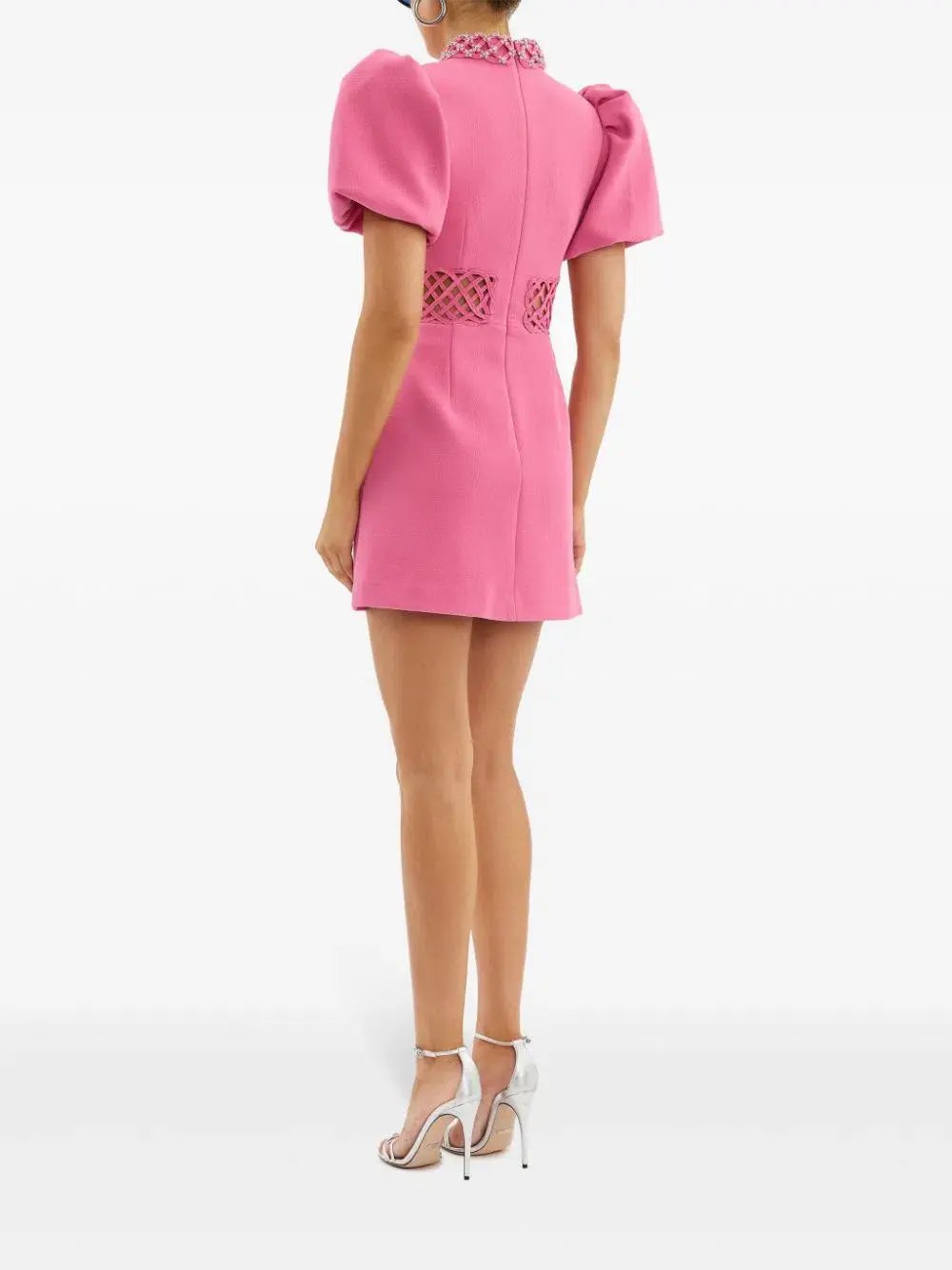 Rebecca Valance Aubree Collar Mini Dress Rose Pink Size 8 photo 3