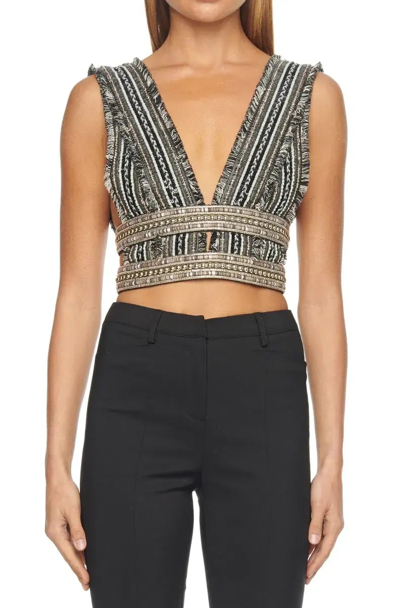 Eliya the Label Barbados Crop Top Beaded Size M photo 2