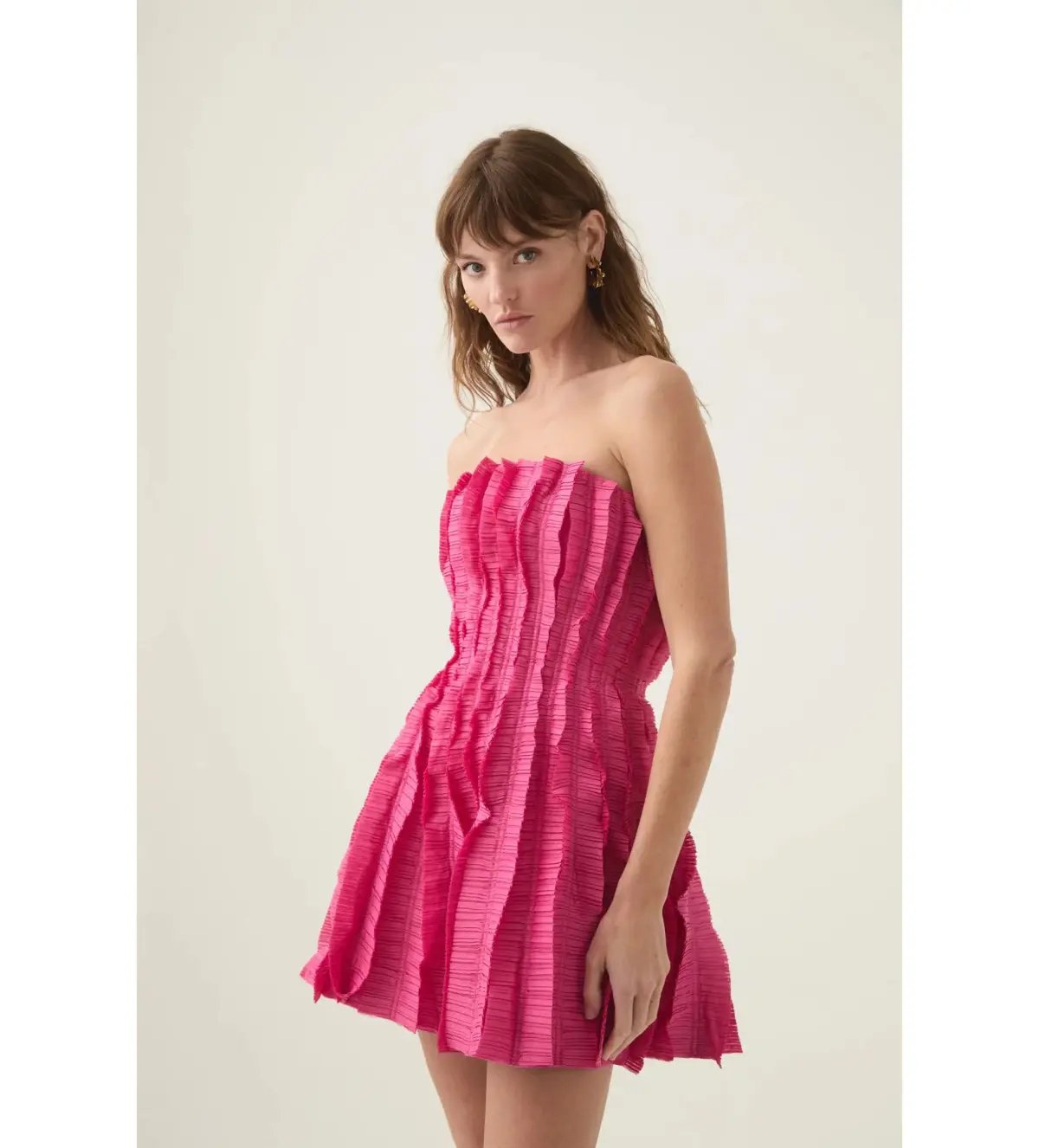 Aje Hybrid Sleeveless Mini Dress Fuchsia Rose Size 6 photo 5