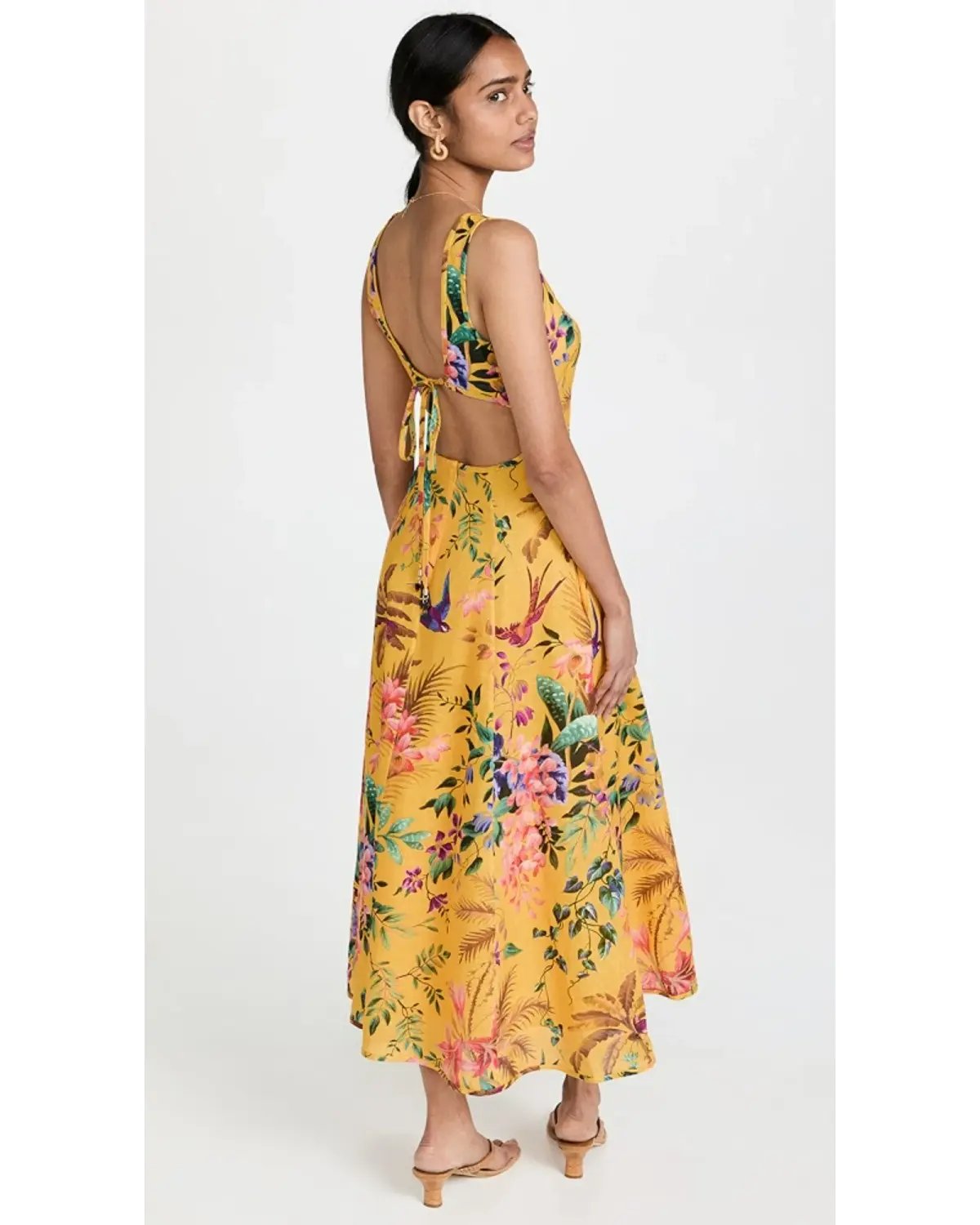 Zimmermann Tropicana Cut Out Midi Dress Mango Floral 0P / AU 6 photo 2
