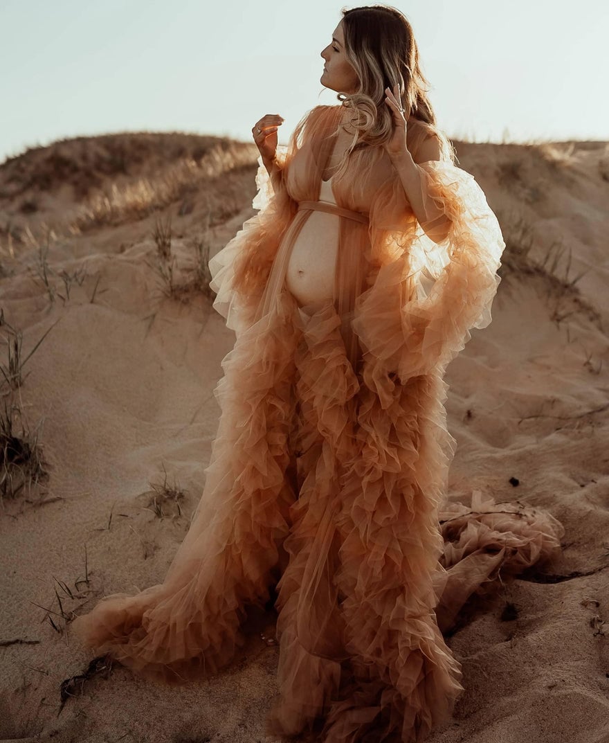 Mama Rentals Gigi Tulle Robe - Cinnamon photo 4