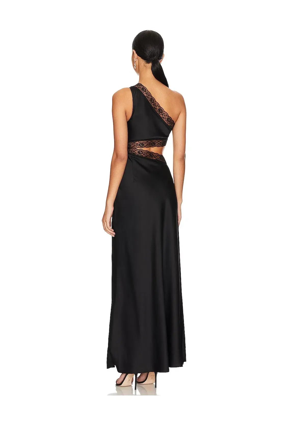 Misha Jillian Satin Dress Black Size 6/XS photo 3