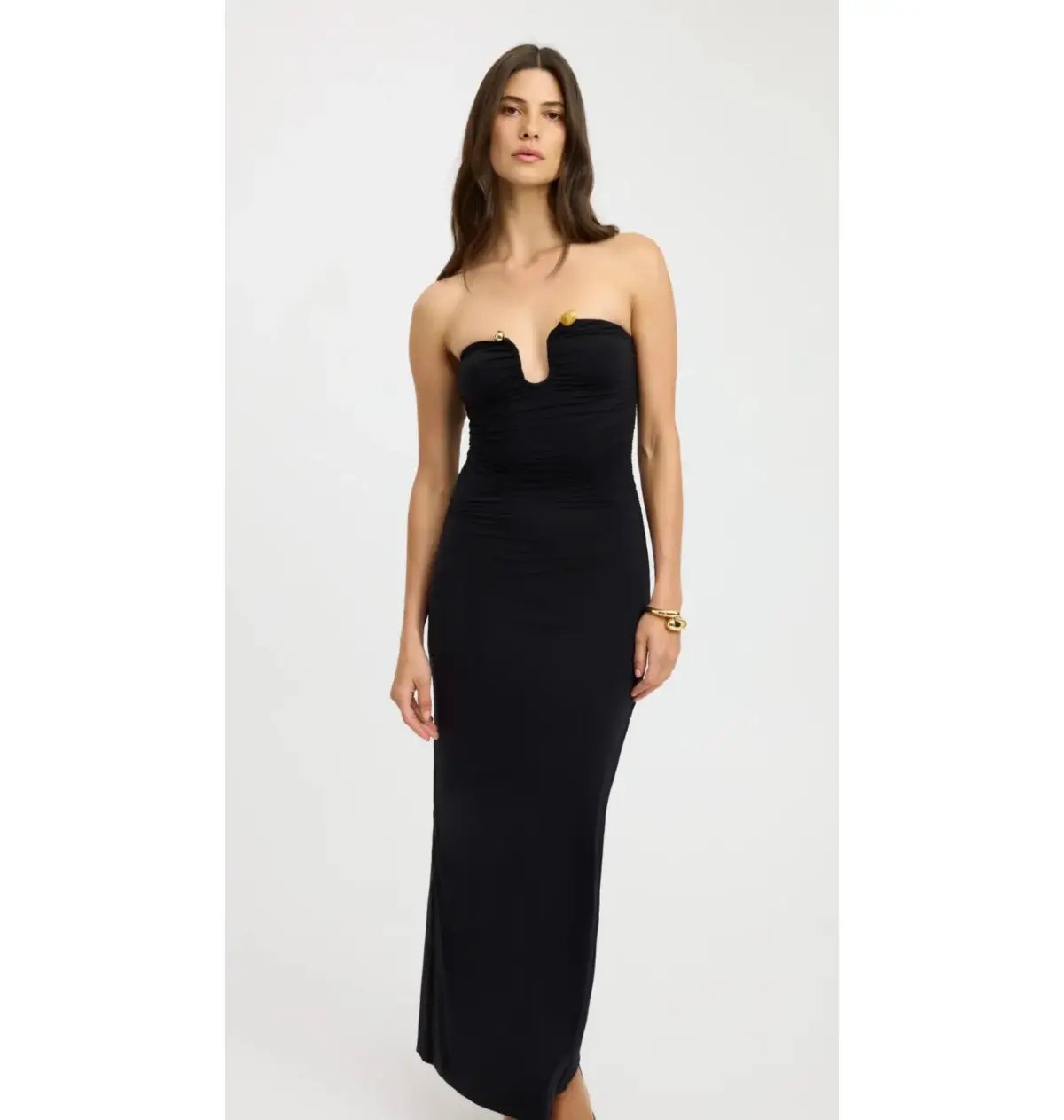 Kookai Tayla Trim Maxi Dress Black Size AU 8 photo 2