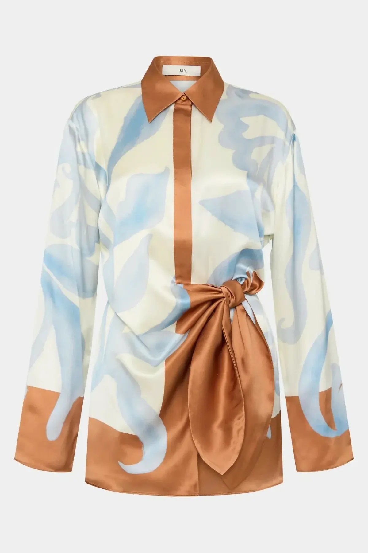 Sir the Label Sorrento Mini Shirt Dress in Sciarpa Print Size 0P / 6PETITE photo 5