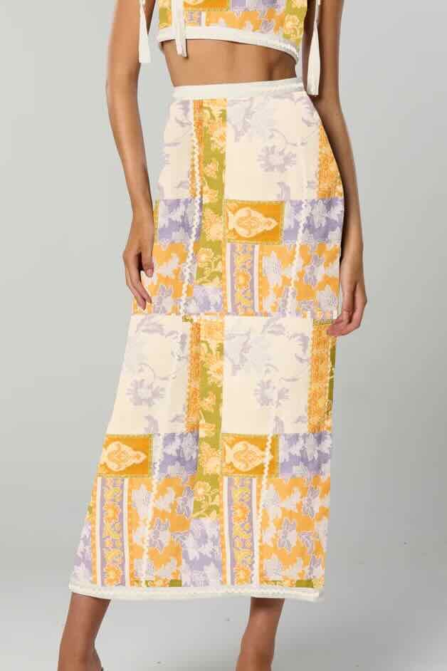 WINONA BILLIE MIDI SKIRT - PATCHWORK FLORAL photo 2