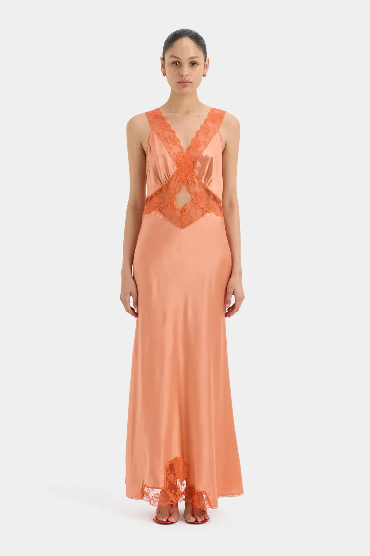Sir the Label Aries Cut Out Gown Peach Size 0 / AU 6 photo 3