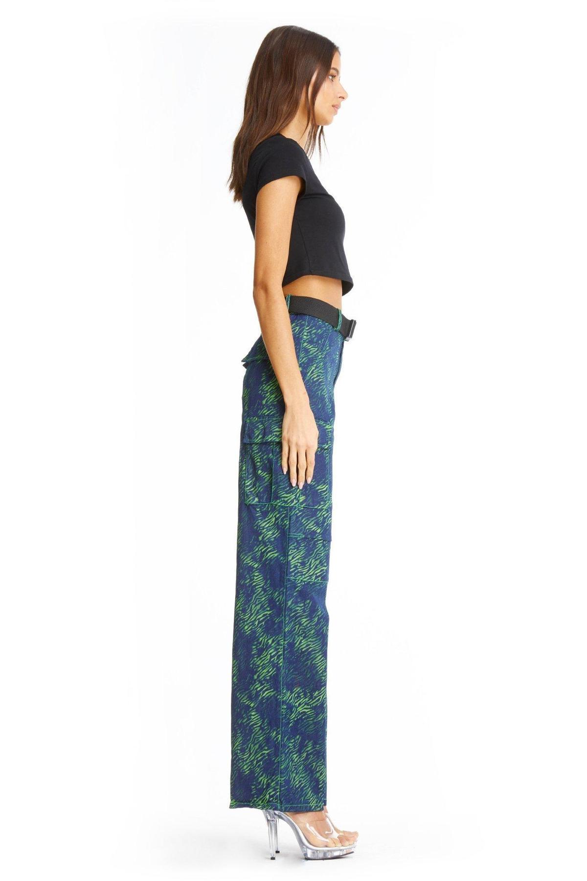 I.AM.GIA Sinead Pants Green Tiger Size S / AU 8 photo 3