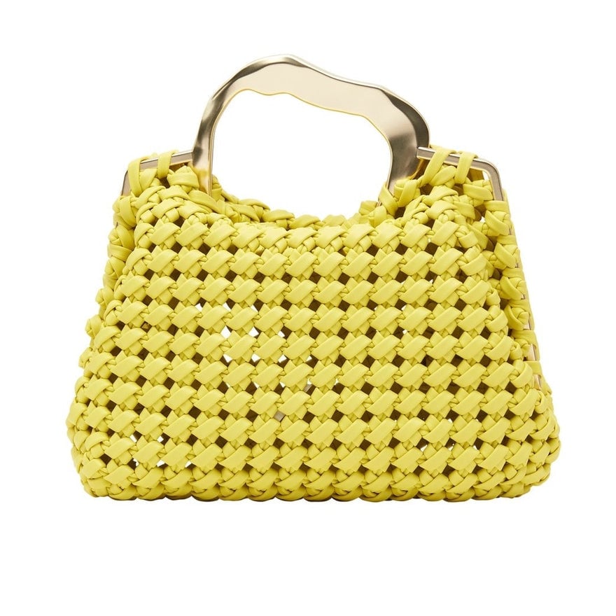 Aje Mini Weave Clutch | Yellow Chartreuse photo 3