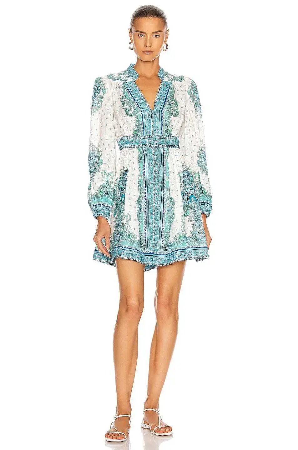 Zimmermann Bells Paisley Dress Print Size 10 photo 3