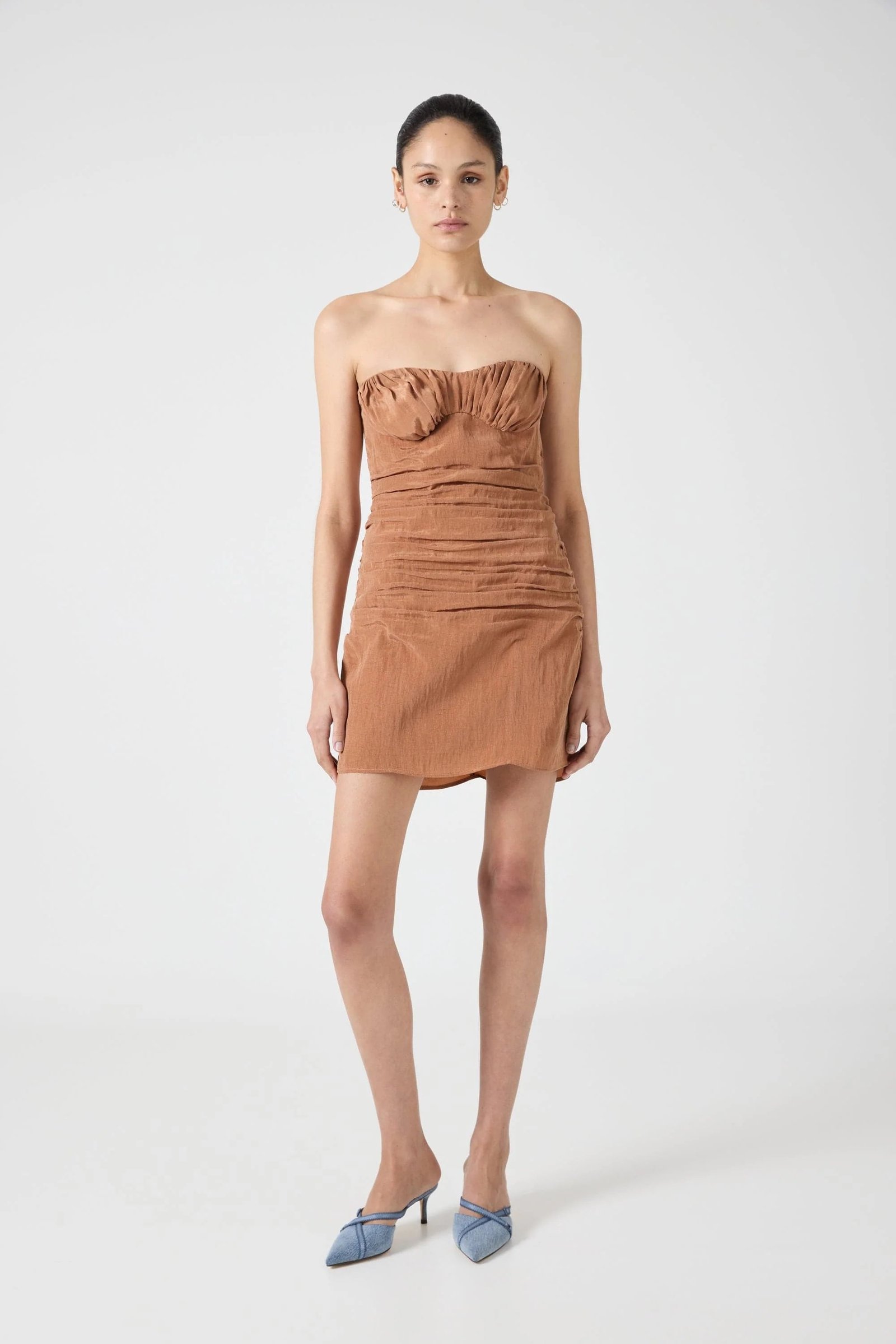 THIRD FORM ECLIPSE MINI DRESS - RUST photo 3
