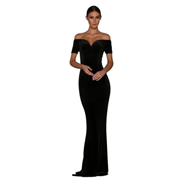 Elle Zeitoune Solange Gown Black Size 10 photo 2