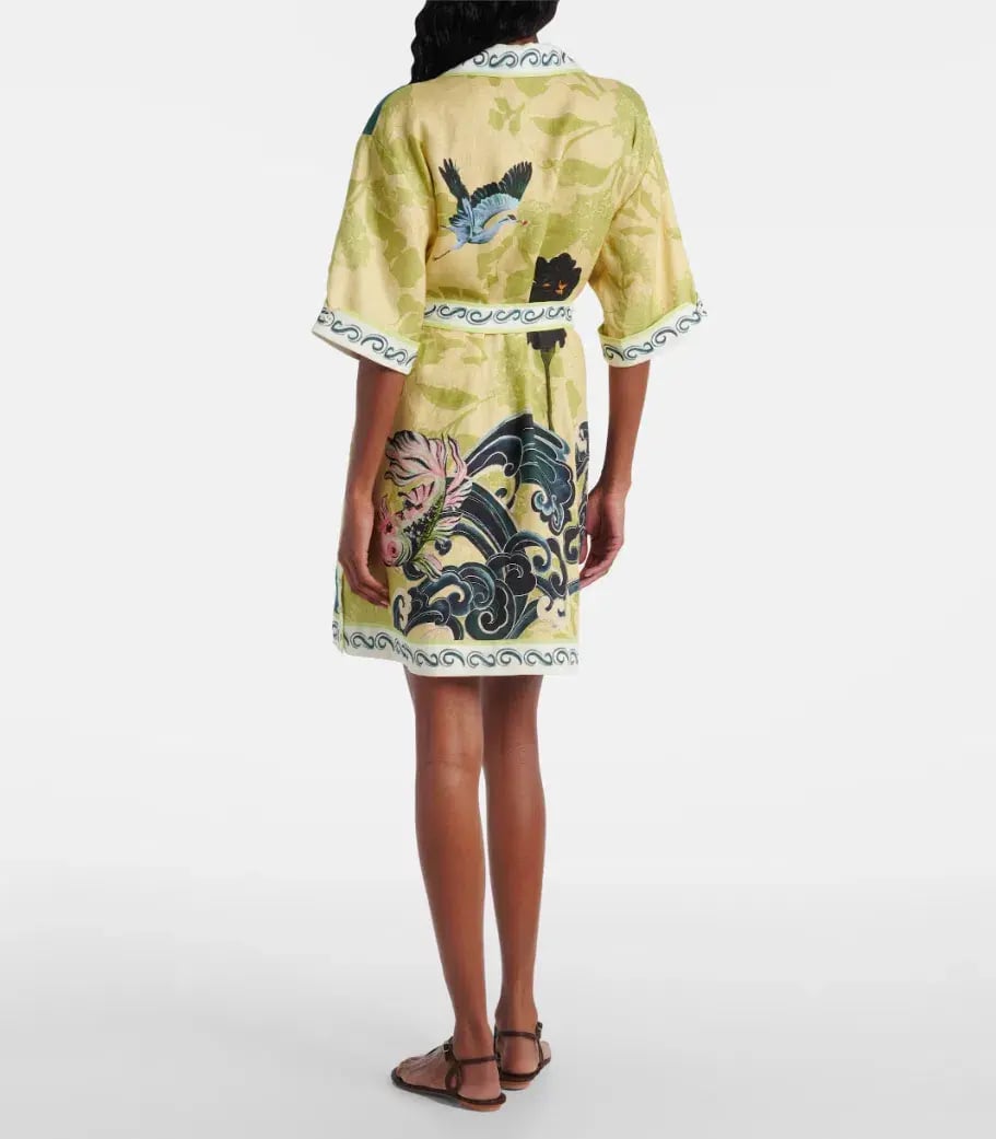 Alémais Rochester belted linen minidress 14 photo 3