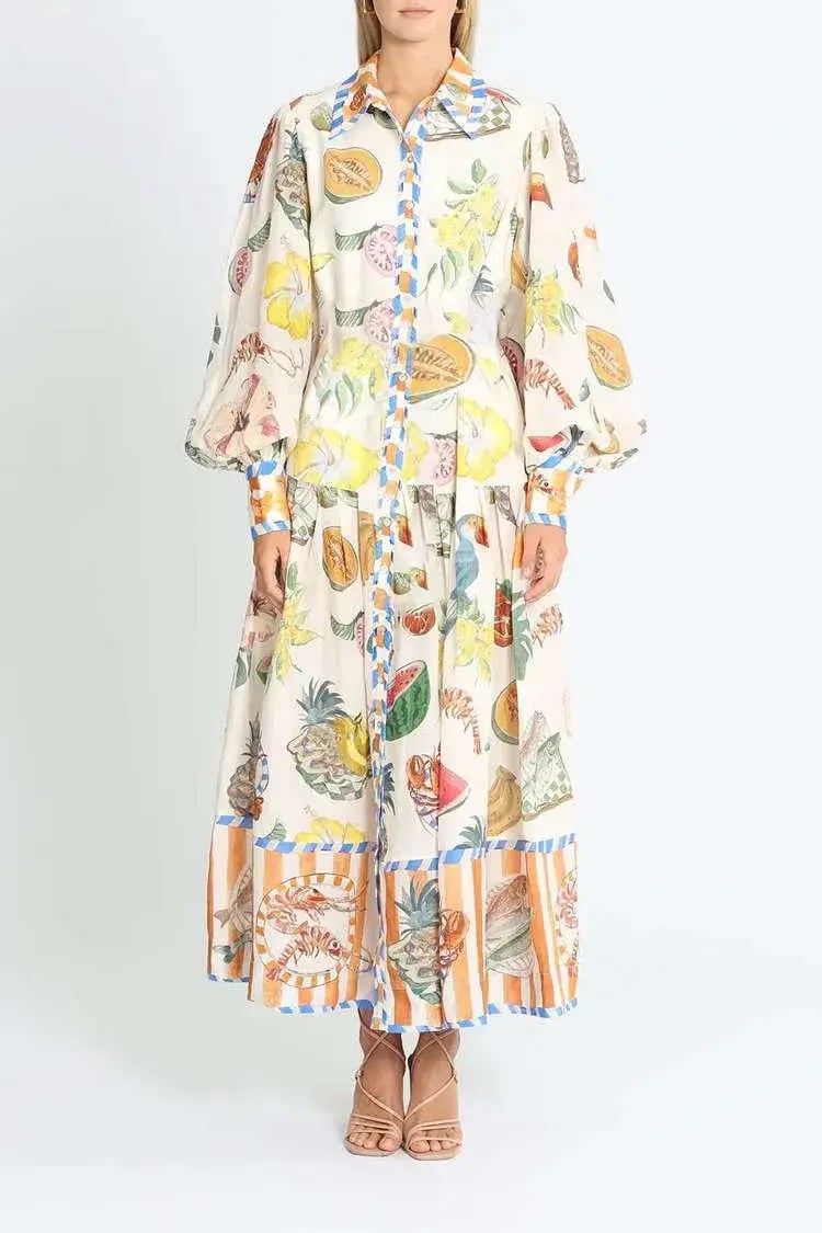 Alemais Theo Shirt Dress Multi Print Size 10 photo 2
