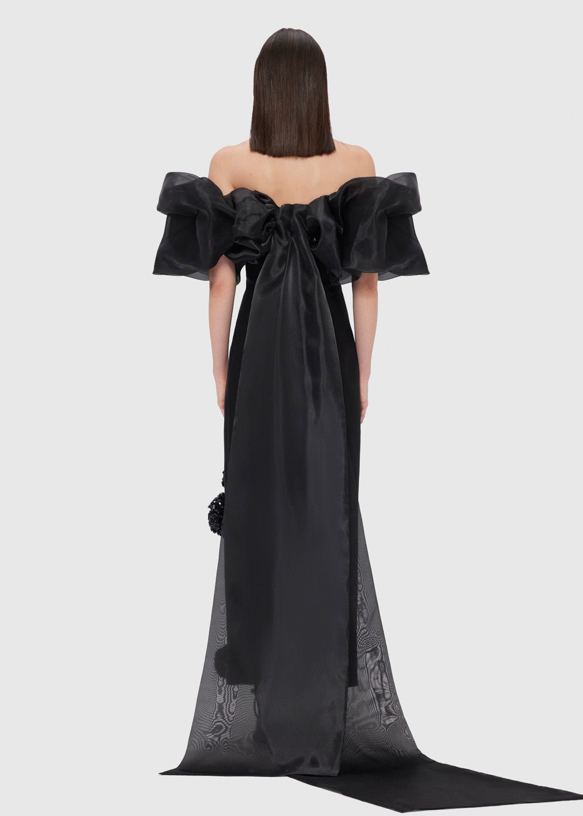 Leonora Puff Sleeve Cape in Black photo 3