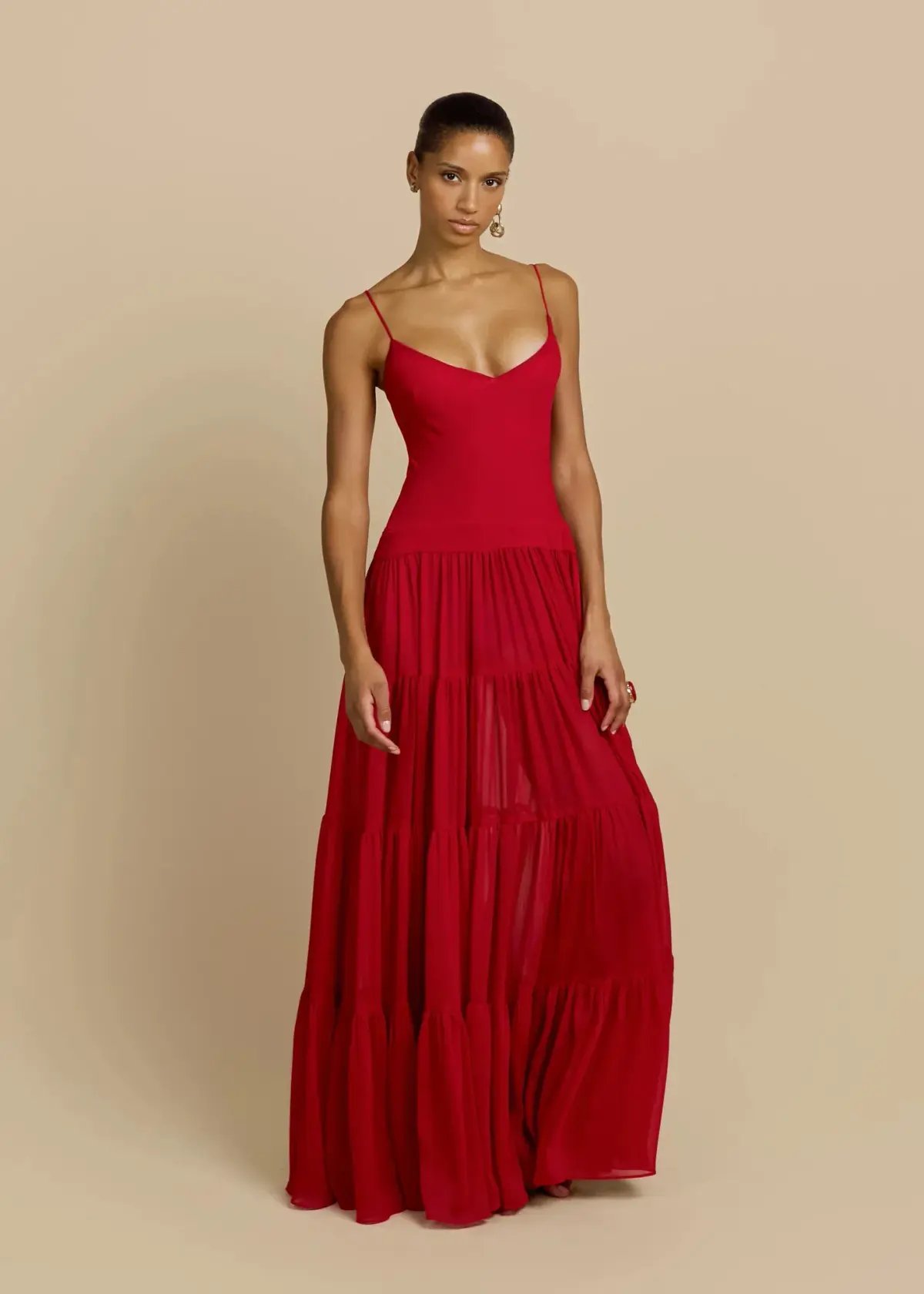 ARCINA ORI DELPHINA DRESS RED SIZE 8 photo 3