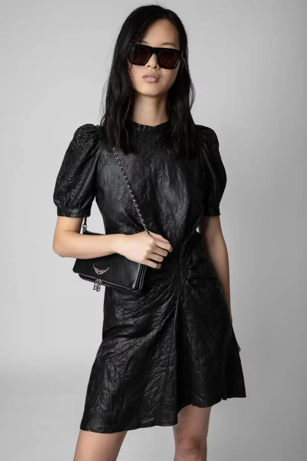 Zadig and Voltaire Rixe Lth Dress Black Size XS / AU 8 photo 2