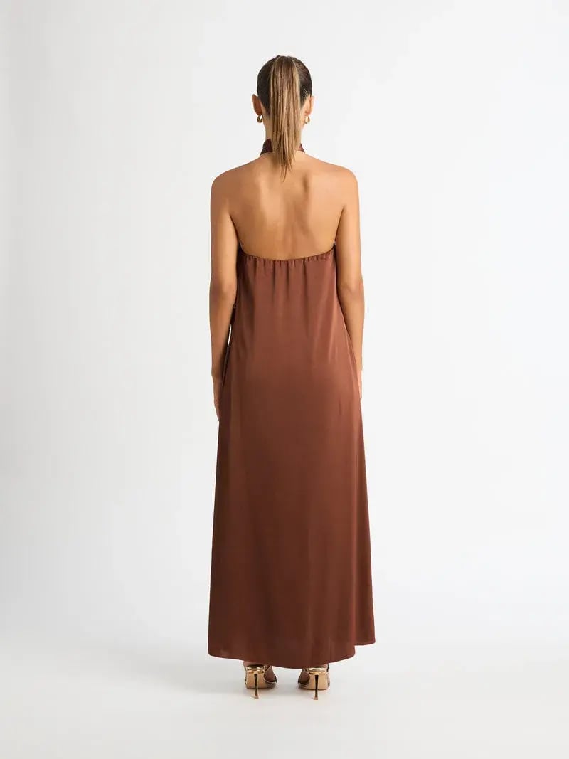 Sheike Destiny Maxi Dress Brown Size 10 photo 2