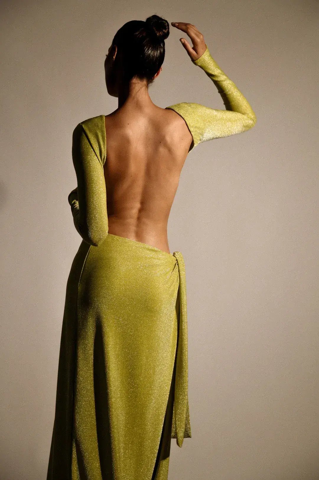 Meshki Christina Gown Shimmer Green Size S/Au 8 photo 5