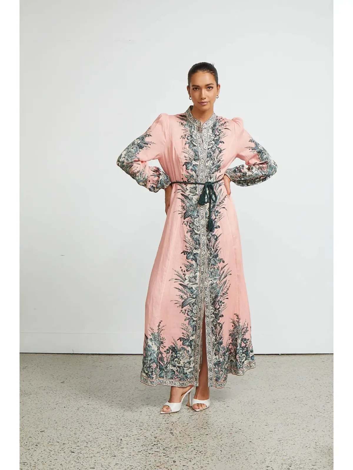 Zimmermann Moonshine Billow Long Sleeve Dress Pink Size 1 / AU 10 photo 3