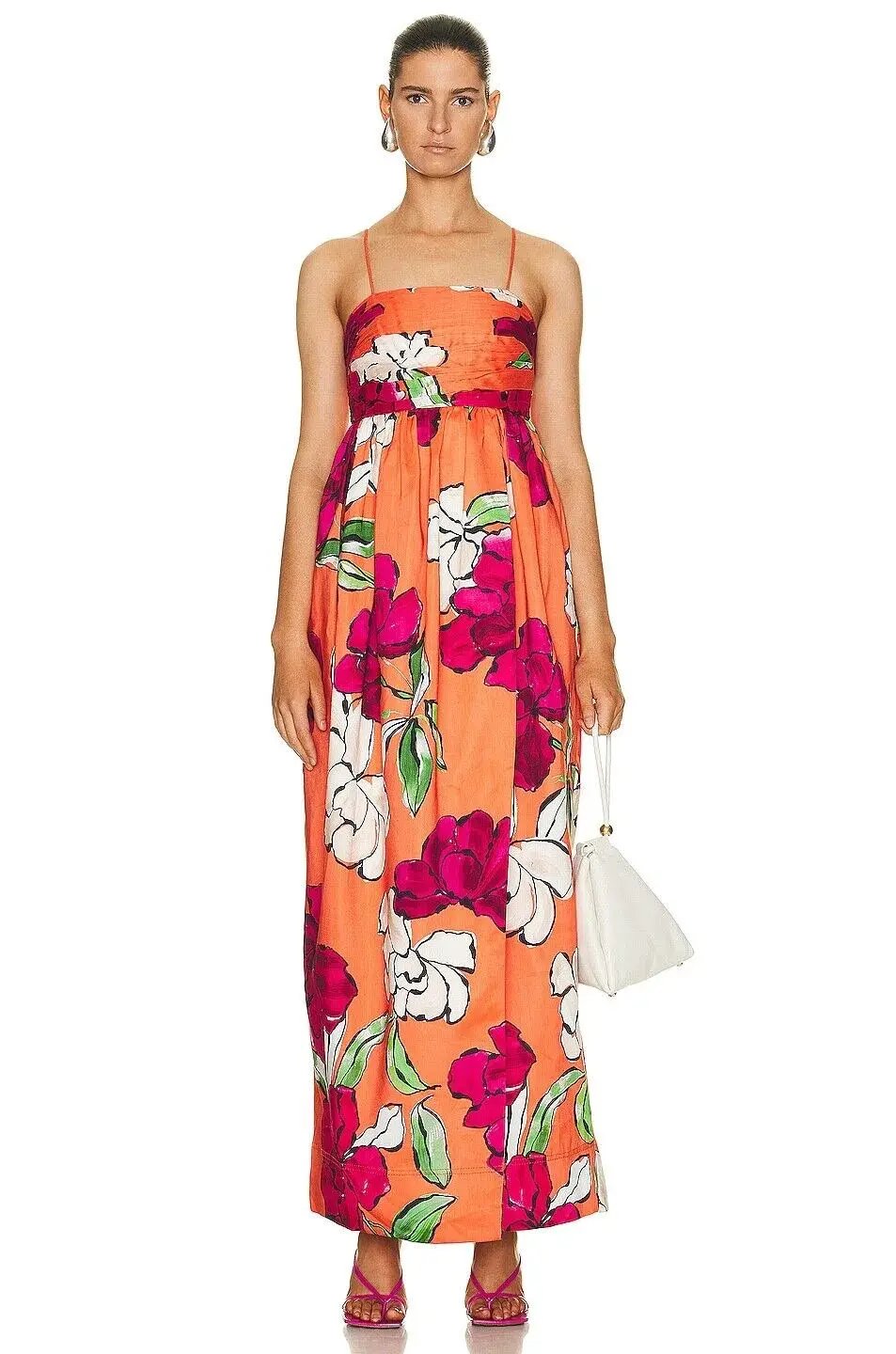 Aje Monument Tulip Maxi Dress Vivid Camellia Size 8 photo 3
