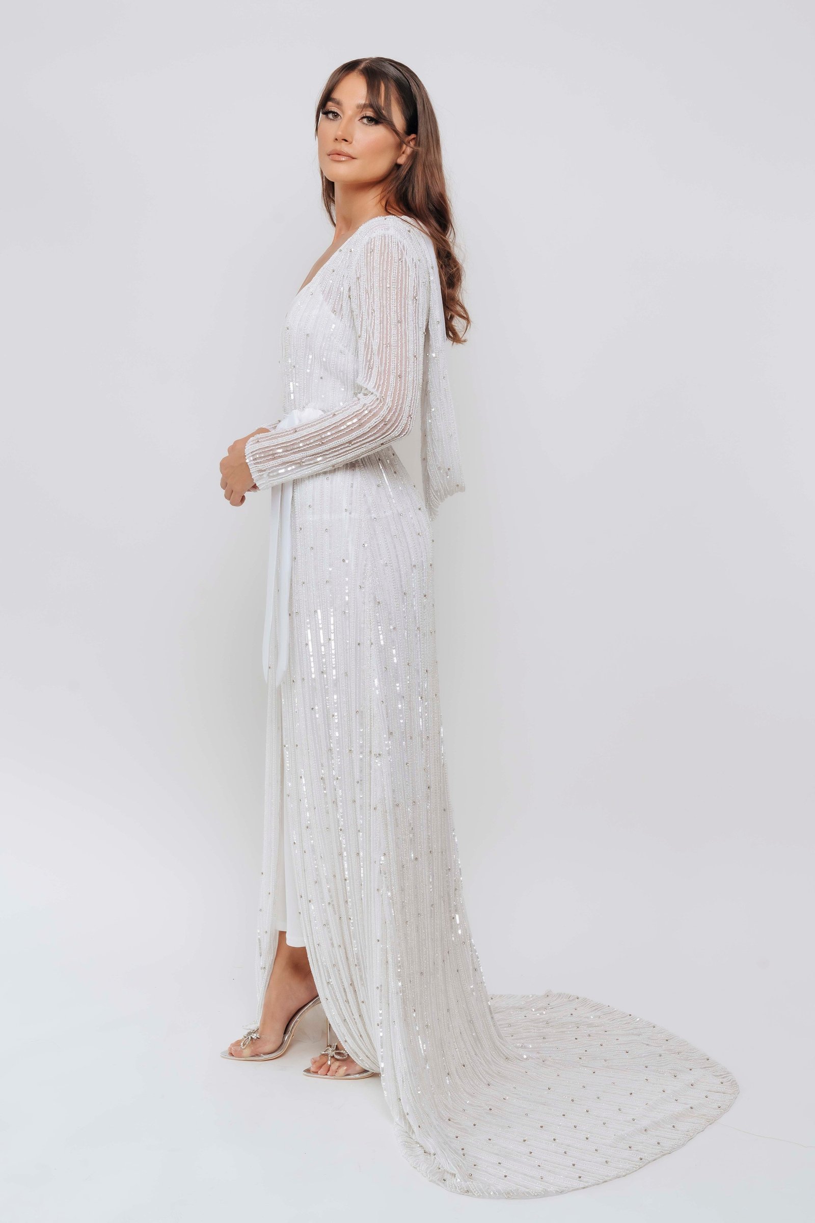 IVORY PEARL BRIDAL ROBE BY MY SECRET WARDROBE WHITE photo 2